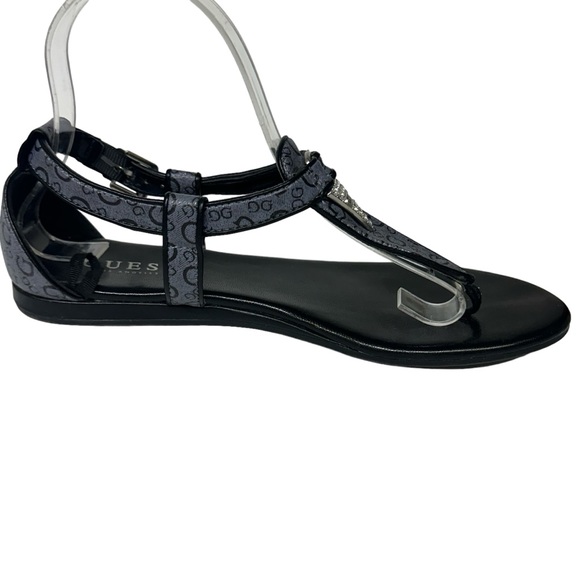 Guess T Strap Buckle Flat Sandals Womens Size 8.5 M - Picture 6 of 8